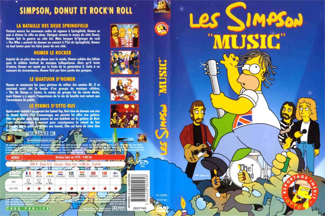 Jaquette DVD The Simpsons music